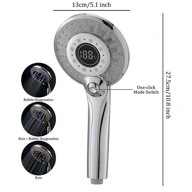 Pressured Rain LED Digital Shower Head