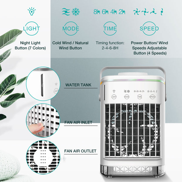 Mini Portable Air Conditioner Cooler Fan