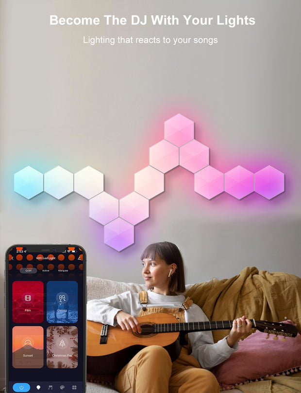 Smart Light Board Hexagonal Lamp